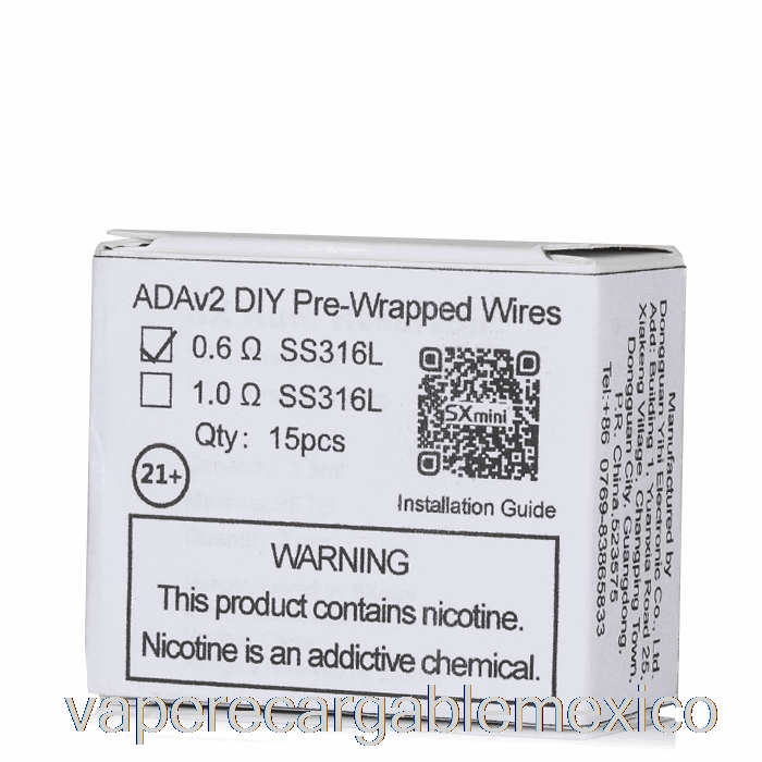 Vape Recargable Yihi Sxmini Ada V2 Diy Cables Preenvueltos Bobinas De 0.6ohm